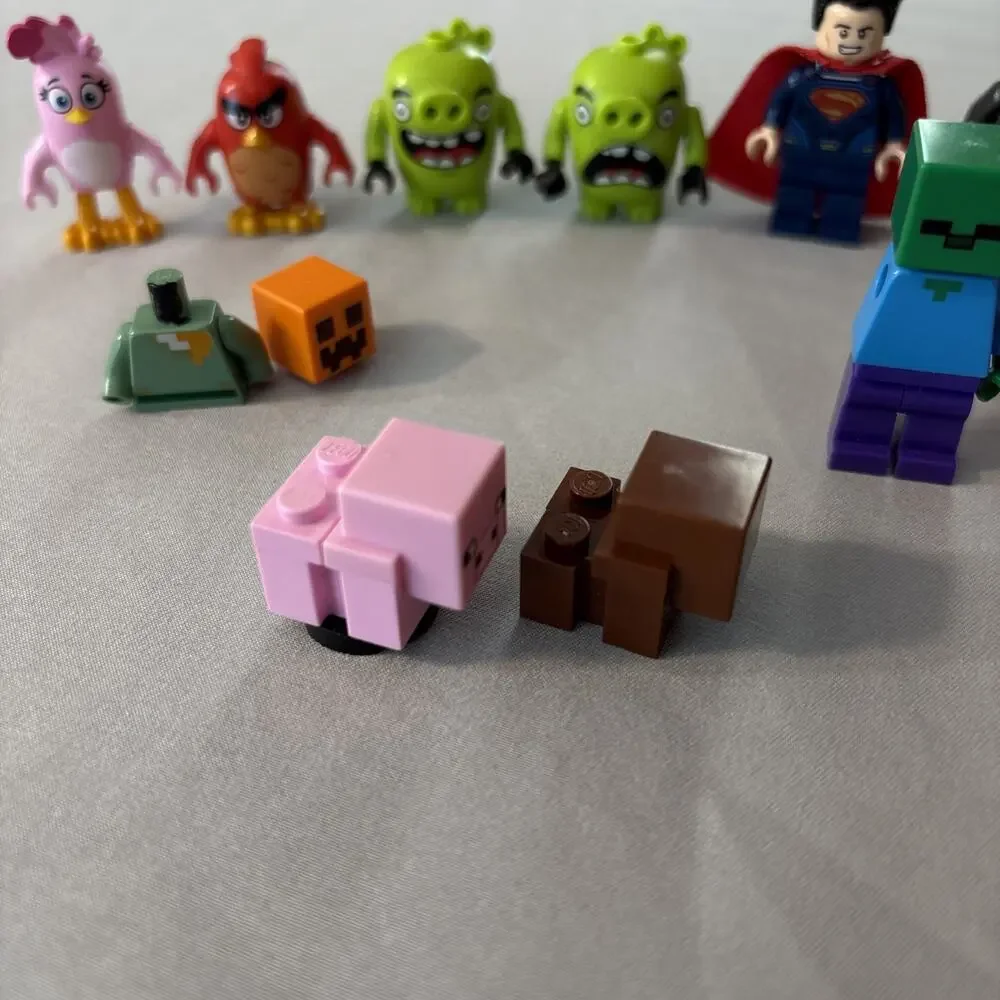 Lego Mini Figs Lot All Random Angry Birds Minecraft Superman Batman Sponge Bob